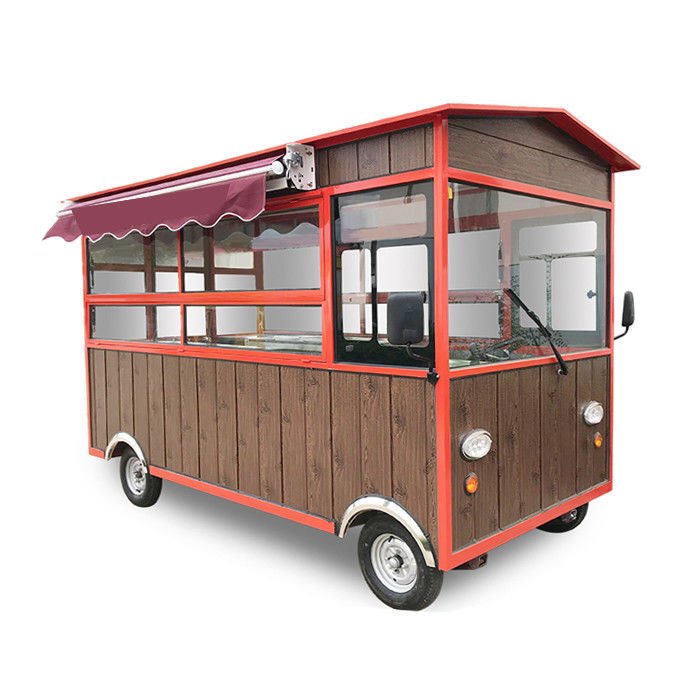 عربة متنقلة كهربائية للأغذية المتنقلة عربة طعام مع طلاء مقاوم للصدأ