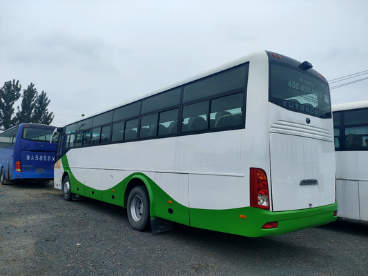 حافلة ركاب مستعملة Yutong Front Engine Lhd / Rhd Plate Spring Suspension 53 Seats Zk6112d