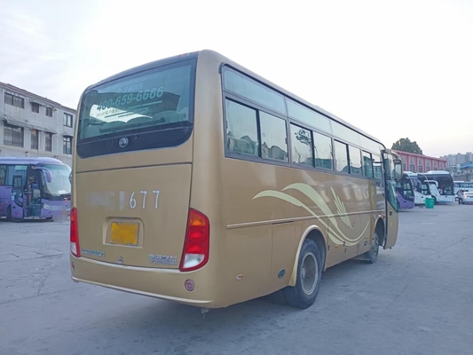 حافلات Yutong مستعملة تعليق زنبركي Yuchai 160hp 35seats Front Engine