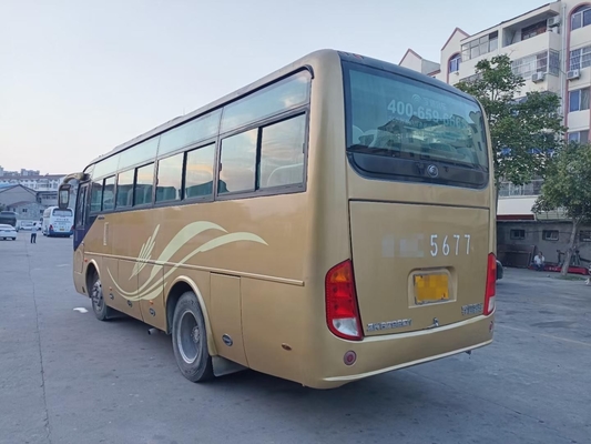 حافلات Yutong مستعملة تعليق زنبركي Yuchai 160hp 35seats Front Engine