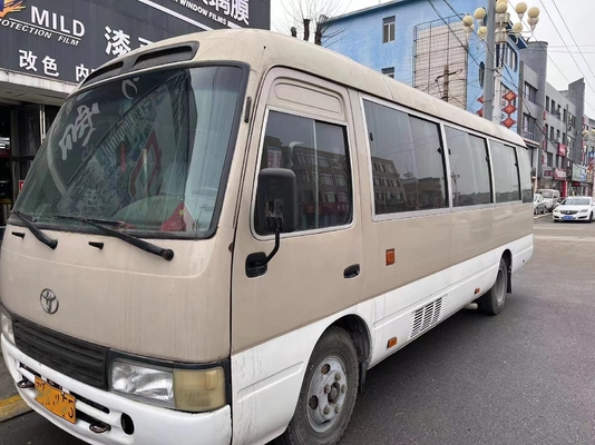 تويوتا كوستر حافلة مستعملة 29 مقعدًا 1 هرتز محرك اليد اليسرى اليابانية الأصلية