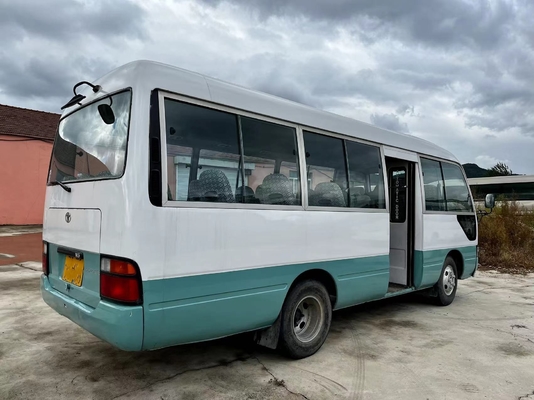 تويوتا حافلة مدرسية صغيرة مستعملة كوستر 14B محرك ديزل 23-29 مقاعد أبواب أوتوماتيكية