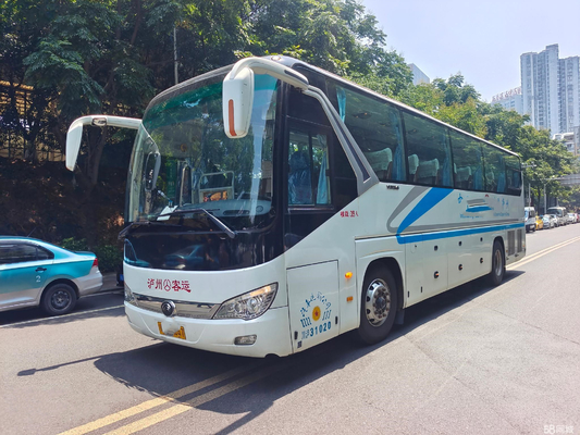 حافلة صغيرة مستعملة 39 مقعدًا أبيض Yutong حافلة المحرك الخلفي خروج حافلة فاخرة مستعملة لأفريقيا