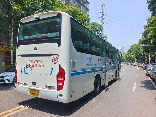 حافلة صغيرة مستعملة 39 مقعدًا أبيض Yutong حافلة المحرك الخلفي خروج حافلة فاخرة مستعملة لأفريقيا