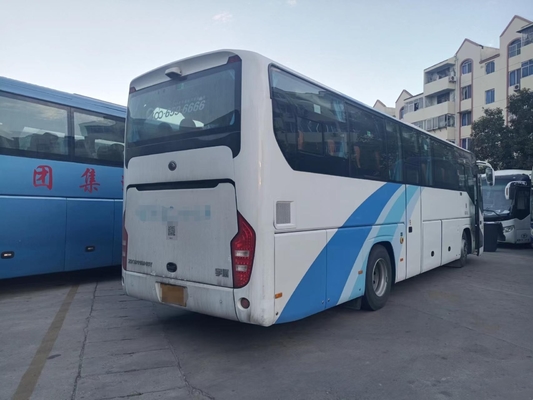 الأمتعة حافلة فاخرة مستعملة 48 مقعدًا حافلة ZK6119 Yutong مع مدربين محرك خلفي للباب الأوسط