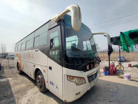 مستعملة حافلة صغيرة حافلة صغيرة 43 مقعد محرك اليد اليمنى Yutong Leaf Spring Suspension مع تكييف الهواء