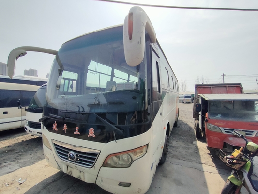 مستعملة حافلة صغيرة حافلة صغيرة 43 مقعد محرك اليد اليمنى Yutong Leaf Spring Suspension مع تكييف الهواء