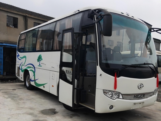 تستخدم حافلة اليد الثانية Kinglong Bus KLQ6796E4 35 مقعدًا مكيف الهواء Yuchai Engine