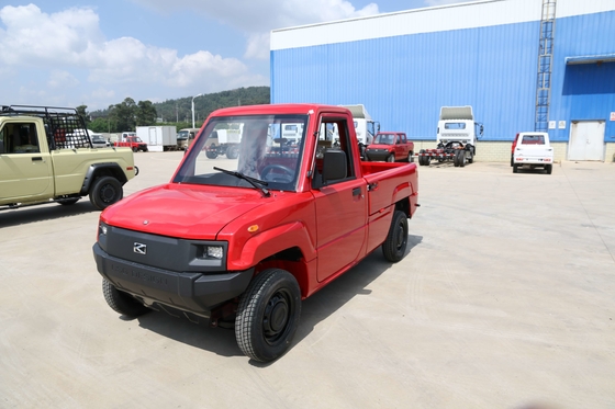 شاحنة بيك آب كهربائية 2 مقاعد L7e لأوروبا LHD / RHD الأحمر محرك العجلات الخلفية