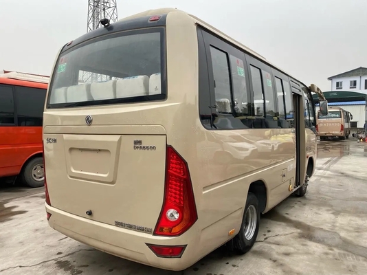 2nd Hand Bus انزلاق النوافذ Yuchai Engine 19 مقعدًا مكيف الهواء Uesd Dongfeng Mini Bus DFA6600