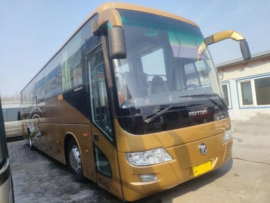 مستعملة حافلة فاخرة للباب الأوسط 53 مقعدًا مستعملة Foton Bus BJ6120 نافذة الختم Weichai Engine