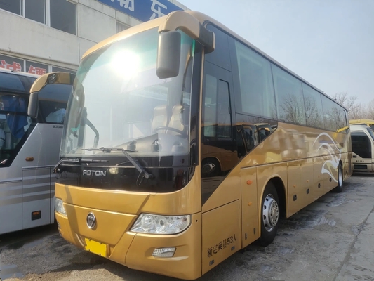 مستعملة حافلة فاخرة للباب الأوسط 53 مقعدًا مستعملة Foton Bus BJ6120 نافذة الختم Weichai Engine