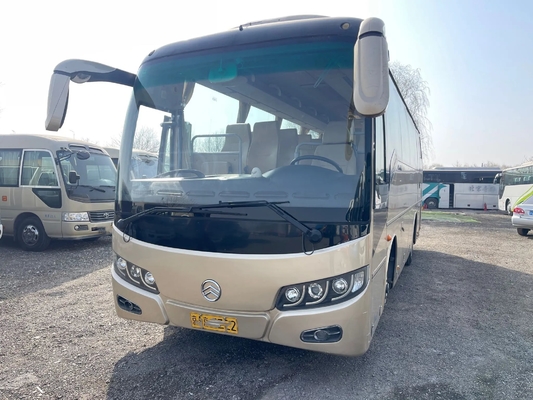 Old Coach Bus 37 مقعدًا ناقل حركة يدوي محرك خلفي LHD يستخدم مكيف هواء Golden Dragon XML6857