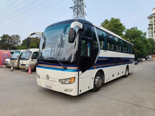 حافلات فاخرة مستعملة 47 مقعدًا مكيف هواء باب واحد مقصورة كبيرة للأمتعة Golden Dragon Bus XML6102