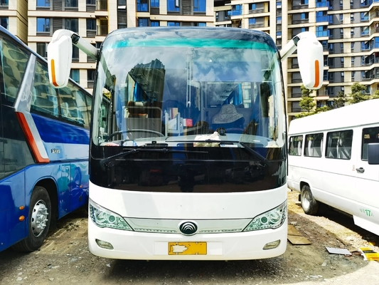 حافلة مستعملة وحافلة ركاب متوسطة بباب 50 مقعدًا Wechai Engine USB شاحن A / C اليد الثانية Youngtong Bus ZK6119