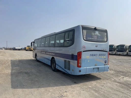 حافلة اليد الثانية 2016 سنة مستعملة Kinglong Bus XMQ6120 لون أزرق فاتح 48 مقعد Yuchai محرك 12 متر