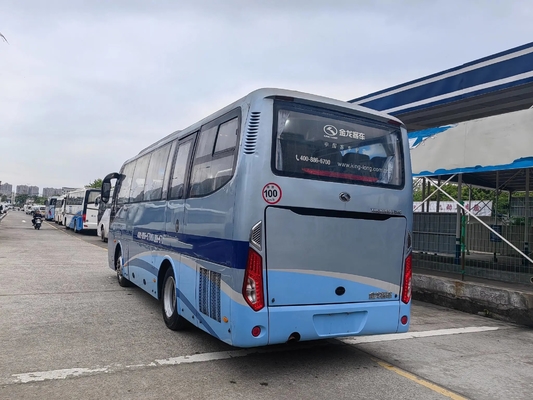 حافلة مكوكية مستعملة 26 مقعدًا نافذة مانعة للتسرب 8.5 متر 220 حصان ناقل حركة يدوي Kinglong Bus XMQ6859