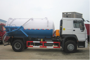 مستعملة شاحنات مياه الصرف الصحي 10m³ سعة ناقلة 4 × 2 وضع القيادة 11 طنًا جديدًا شاحنة شفط مياه الصرف الصحي