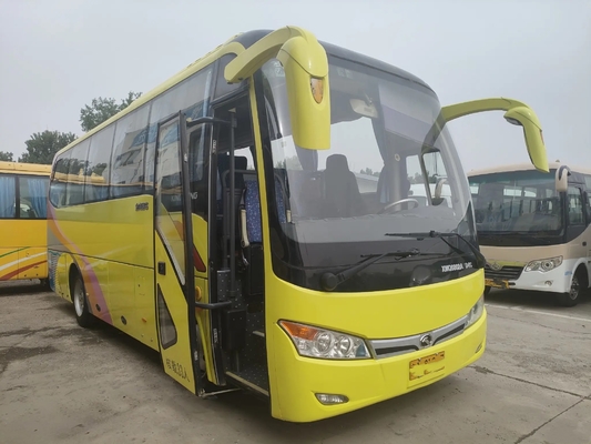 حافلة صغيرة مستعملة 2015 سنة 33 مقعدًا باب واحد مقصورة الأمتعة نافذة مانعة للتسرب 2nd Hand Kinglong Bus XMQ6802