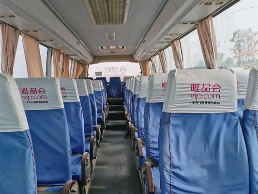 مستعملة حافلة ركاب مزدوجة باب ركاب 45 مقعدًا مكيف هواء أوراق الربيع محرك نادر Golden Dragon Bus XML6103