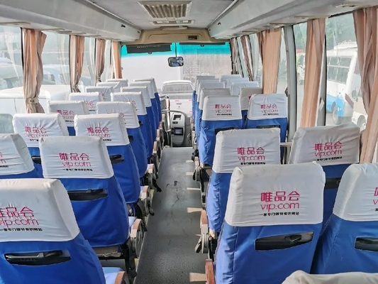 مستعملة حافلة ركاب مزدوجة باب ركاب 45 مقعدًا مكيف هواء أوراق الربيع محرك نادر Golden Dragon Bus XML6103