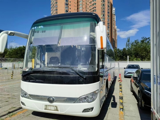 يونغ تونغ حافلة ZK6112 أبيض اللون 53 مقعد 12 مترا محرك Weichai 336hp مكيف الهواء الحافلة اليد الثانية