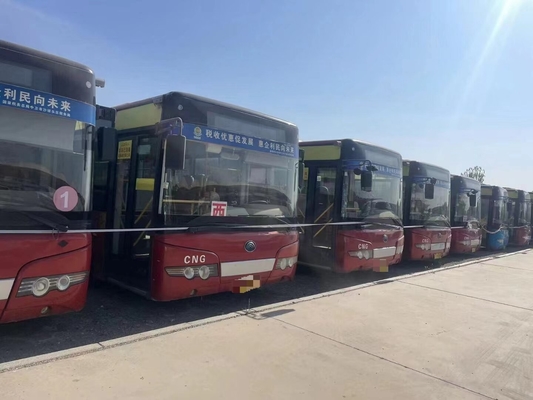 49 مقعد حافلة مدنية مستعملة 100 راكب يوتونغ Zk6125 Cng محرك مزدوج الأبواب
