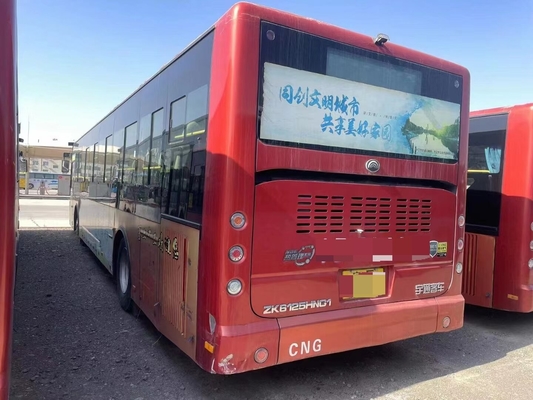 49 مقعد حافلة مدنية مستعملة 100 راكب يوتونغ Zk6125 Cng محرك مزدوج الأبواب