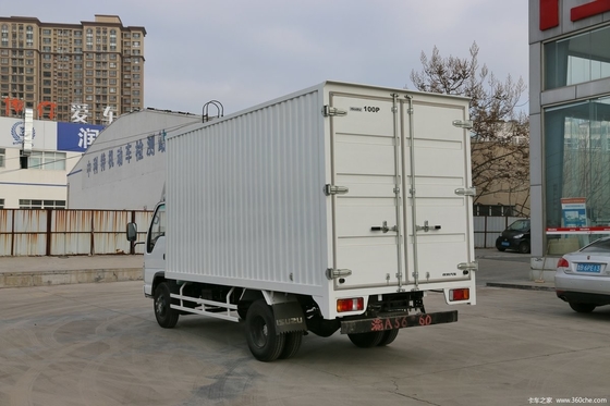 شاحنة شحن 15 طن يورو 4 إيسوزو 4 × 2 فان شاحنة شاحنة 6 إطارات متعددة أوراق العواصف 35 مربع مربع