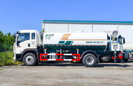 شاحنة ناقلة مياه 4x2 شاحنة سينوتراك هو ويتشاي 220 حصان إطارات خلفية مزدوجة مقصورة صف واحد