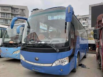 ZK6938H9 الأزرق المستخدمة الحافلات Yutong 39 مقعدا يستخدم رحلة حافلة 2010 سنة الأداء الكبير
