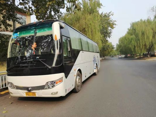 125km / H ZK6107 50 مقعدًا LHD 2012 سنة مستعملة حافلات Yutong حافلات حافلات لمبيعات حافلات الركاب الجيدة Euro III
