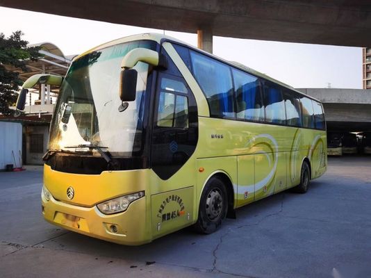تستخدم حافلة الحافلة اليسرى بحالة جيدة مع AC Euro III موديل XML6102 45 مقعدًا تستخدم Golden Dragon Bus