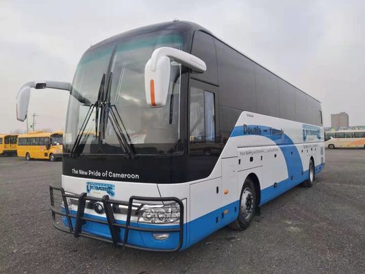 العلامة التجارية الجديدة Yutong Bus ZK6122H9 مع 55 مقعدًا باللون الأبيض في المحرك الخلفي الترويجي