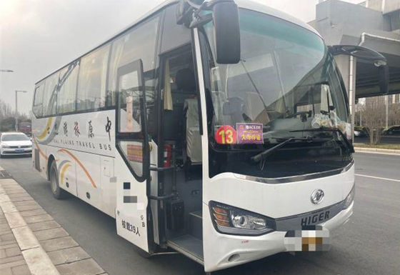 220Hp 39 مقعدًا تستخدم Higer Bus 2016 سنة 2nd Hand Coach Bus مع Euro IV ديزل و AC