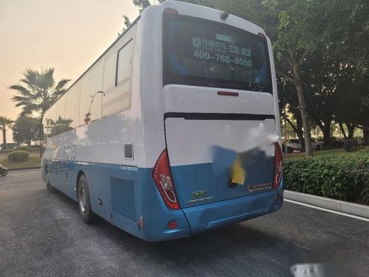 تستخدم zhongtong bus LCK6119 48 مقعدًا خلفي محرك Yuchai وسادة هوائية هيكل أبواب مزدوجة تعبئة عارية محرك اليد اليسرى