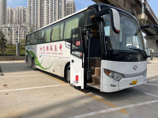 حافلة حافلات مستعملة Kinglong XMQ6112 51 مقعد وسادة هوائية هيكل محرك اليد اليسرى كيلومتر منخفض تعبئة عارية