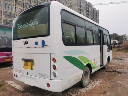 حافلات Yutong مستعملة Zk6609d1 19 مقعدًا Yuchai Engine 85Kw مستعملة ميني باص باب واحد كيلومتر منخفض