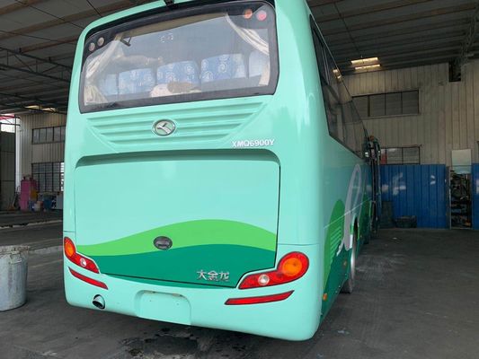 حافلة سياحية مستعملة Kinglong XMQ6900 39 مقعدًا مقودًا يسارًا باب واحد هيكل فولاذي منخفض كيلومتر حافلة ركاب مستعملة