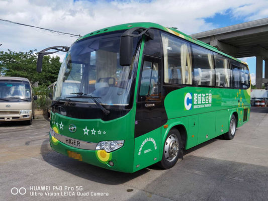 2014 سنة Higer KLQ6896 Coach Bus 39 مقعدًا تستخدم حافلة محرك ديزل 162kw بدون حوادث LHD Bus