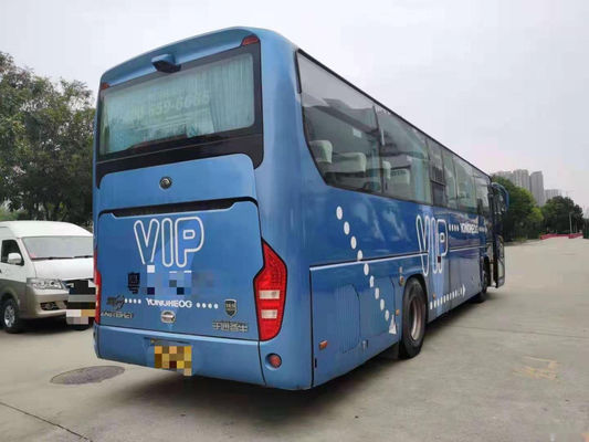 حافلة Yutong مستعملة Zk6119 47 مقعدًا وسادة هوائية هيكل Euro IV محرك Yuchai أبواب مزدوجة محرك اليد اليسرى حافلة سياحية مستعملة