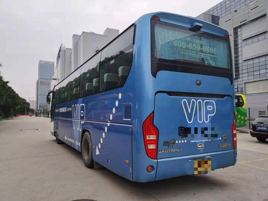 حافلة Yutong مستعملة Zk6119 47 مقعدًا وسادة هوائية هيكل Euro IV محرك Yuchai أبواب مزدوجة محرك اليد اليسرى حافلة سياحية مستعملة