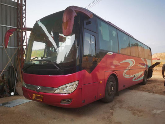 حافلة سياحية مستعملة Yutong ماركة ZK6116 48 مقعدًا أبواب مزدوجة حافلة ركاب وسادة هوائية هيكل عاري التعبئة توجيه يسار