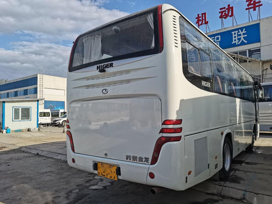 حافلة سياحية مستعملة KLQ6856 37 مقعدًا من الفولاذ المقود الأيسر شاسيه Euro III مستعمل Higer Bus