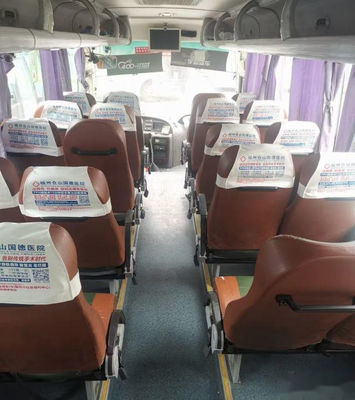 حافلة سياحية مستعملة Yutong ZK6858 34 مقعدًا من الصلب الشاسيه نظام التعليق الهوائي Yuchai 162kw