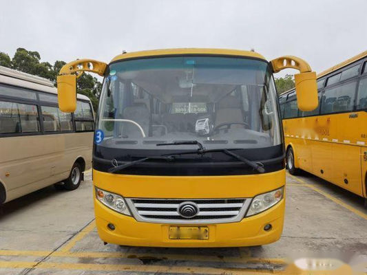 تستخدم Yutong Bus 29 مقعدًا للحافلة السياحية الهيكل الصلب محرك أمامي Euro III Left Steering