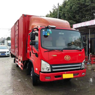 تستخدم FAW Van Cargo Truck 140HP 5.2M سعة كبيرة 4x2 مستعملة 2018 سنة