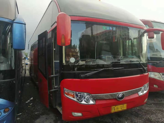 تستخدم Yutong Coach ZK6127 55 مقعدًا يسار Seerting وسادة هوائية هيكل محرك خلفي Euro III حافلة سياحية مستعملة لأفريقيا