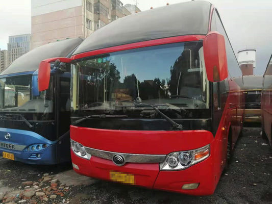 تستخدم Yutong Coach ZK6127 55 مقعدًا يسار Seerting وسادة هوائية هيكل محرك خلفي Euro III حافلة سياحية مستعملة لأفريقيا