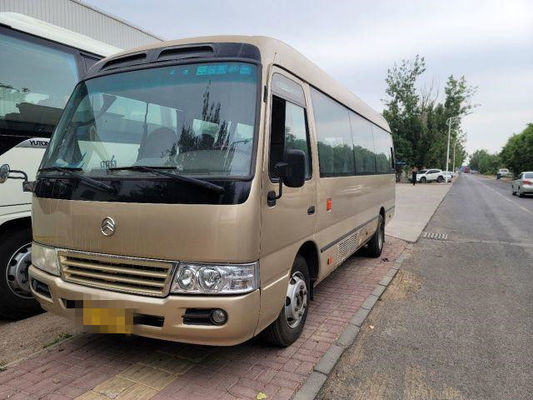 2015 عام 22 مقعدًا تستخدم حافلة Golden Dragon Coaster ، حافلة صغيرة مستعملة حافلة 86kw مع مقاعد فاخرة